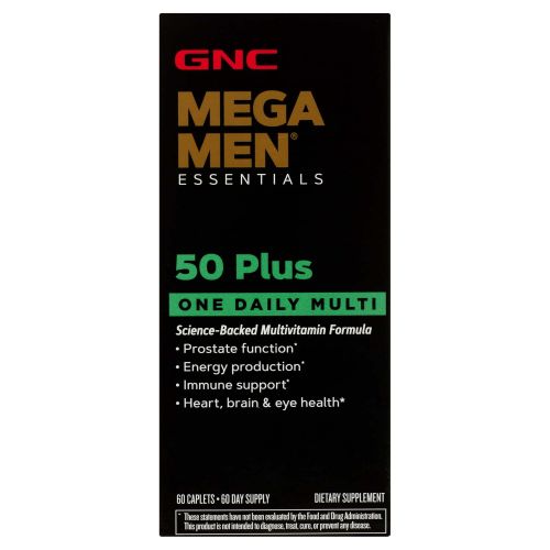 GNC Mega MenÂ® 50-Plus One Daily Multivitamin, 60 Tablets, Vitamin and Mineral Support